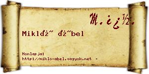 Mikló Ábel névjegykártya